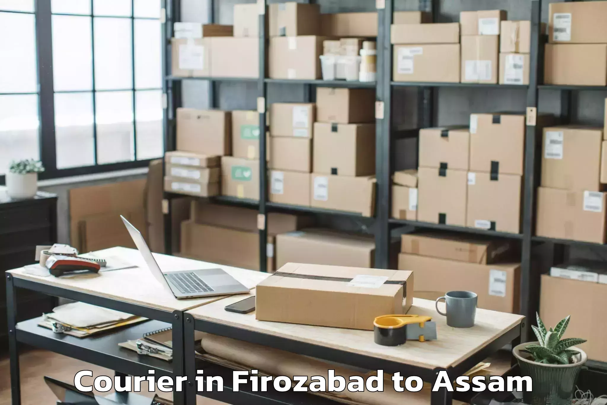 Easy Firozabad to Guwahati University Courier Booking